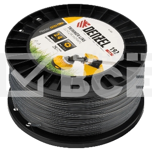 Леска для триммера Denzel двухкомпонентная круглая, 2,4мм х 192м, на DIN катушке EXTRA CORD