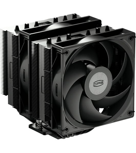 Кулер для процессора PCCooler RT620 PRO BK (250W, 4-pin PWM, 153mm, Al/Cu, 6x6mm, 2x120mm, 73.32CFM, 34.9dBA, 2200RPM, S: 1851/1700/1200/115X, AM5/AM4, черный)
