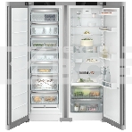 Холодильник Liebherr Комбинация XRFsf 5225-22 001 (SFNsfd 5227-22 001 +SRBsfc 5220-22 001) серебристый двухкамерный 377/271л морозилка сбоку, Side by Side, фото2