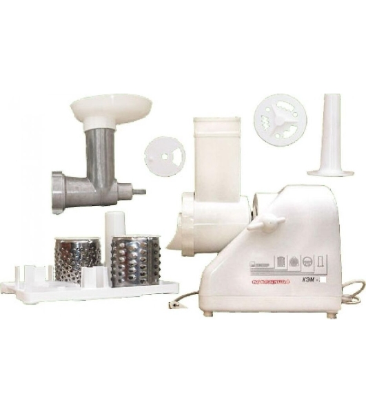 Мясорубка электрическая Белвар КЭМ-36/220-4-34 белый, 1000 Вт, 0.6 кг/мин, реверс, насадки - 5