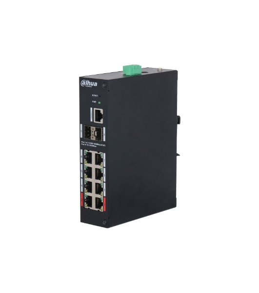 Коммутатор Dahua DH-HS4210-8GT-90, 8×1 Гбит/с + 2×1 Гбит/с SFP, управляемый