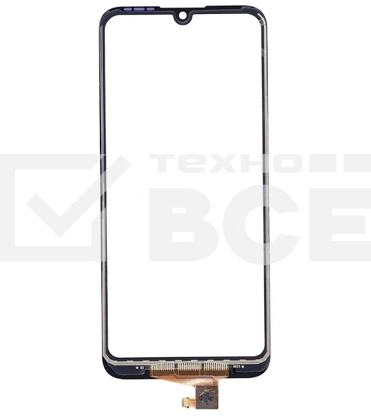 Сенсорное стекло (тачскрин) для Huawei Y6 2019, черное
