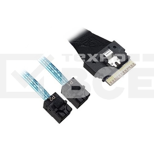 Кабель ACD-60003-ZC Slimline SASx8 (SFF8654) -to- 2 SAS HD x4 (SFF8643 SAS Connections), 1M, (аналог Broadcom 05-60003-00) {120}