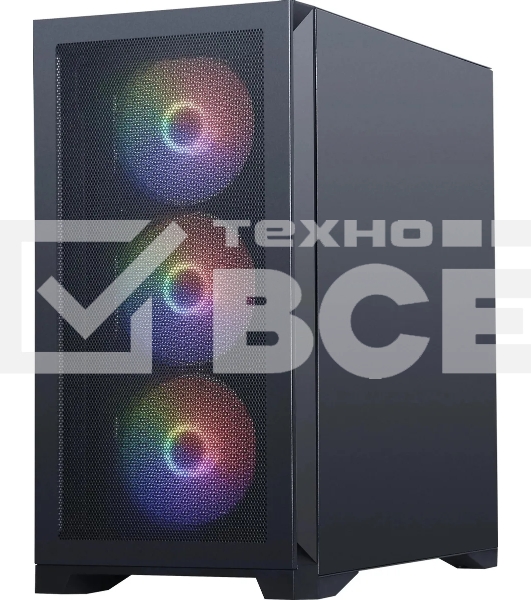 Компьютерный корпус Accord AM08 черный без БП ATX 2xUSB3.0 1xUSB3.1 audio bott PSU