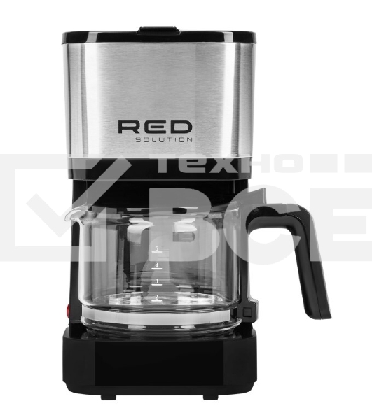 Кофеварка капельная Red Solution RCM-M1528 черный/серебристый, исп. кофе - молотый, 0.6 л, 600 Вт.