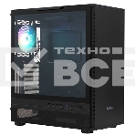 Компьютерный корпус  PCCooler IE200 BK, Tempered Glass Full Tower, черный, TG, SPCC, 1x120mm ARGB E-ATX, ATX, mATX, mITX 180/380/220mm 4x2.5