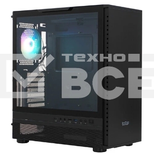 Компьютерный корпус  PCCooler IE200 BK, Tempered Glass Full Tower, черный, TG, SPCC, 1x120mm ARGB E-ATX, ATX, mATX, mITX 180/380/220mm 4x2.5