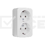 Розетка EKF Basic Минск EGR16-128-10 2-местная ОП 16А с заземлением белая, фото4