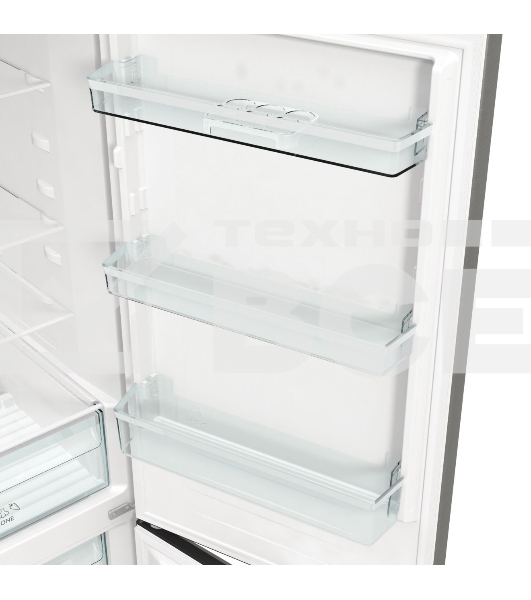 Холодильник Gorenje NRKE62XL серебристый металлик двухкамерный 203/99л морозилка снизу, No Frost