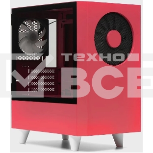 Корпус WIZMAX EM1 Woofer, mATX, mITX красный, Mini-Tower, без БП, TG, 1x160mm + 1x120mm LED, 1xUSB-A 3.0 + 2xUSB-A 2.0