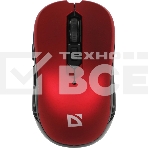 Мышь беспроводная Defender Gassa MM-105 красный, 1600 dpi, радиоканал, USB, кнопки - 6, фото 1