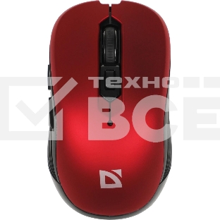 Мышь беспроводная Defender Gassa MM-105 красный, 1600 dpi, радиоканал, USB, кнопки - 6
