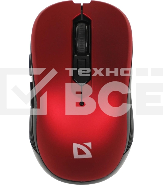 Мышь беспроводная Defender Gassa MM-105 красный, 1600 dpi, радиоканал, USB, кнопки - 6