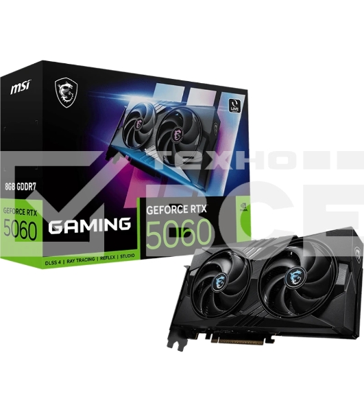 Видеокарта MSI PCI-E 5.0 RTX 5060 8G GAMING NVIDIA GeForce RTX 5060 8Gb 128bit GDDR7 2497/28000 HDMIx1 DPx3 HDCP Ret