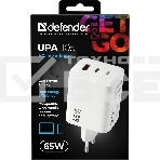 Сетевое зарядное устройство Defender UPA-105 65W, USB A+C+С, белый, фото5