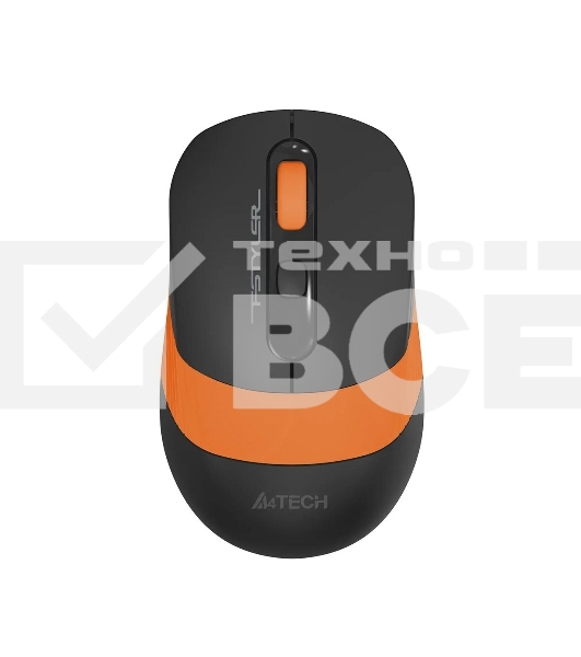Мышь беспроводная A4Tech Fstyler FG10 черный/оранжевый, 2000 dpi, радиоканал, USB, кнопки - 4
