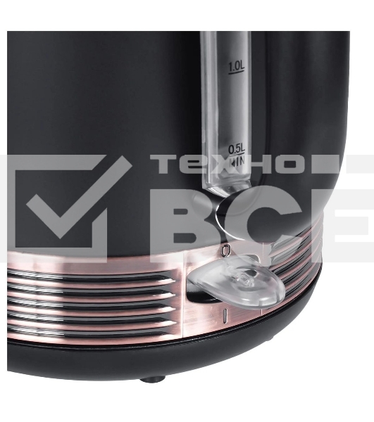 Чайник электрический Hyundai HYK-S4501 1.7л. 2200Вт черный/бронзовый (корпус: нержавеющая сталь/пластик)