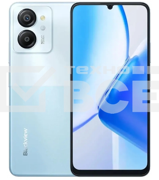 Смартфон Blackview Color 8, 8/128Gb, голубой