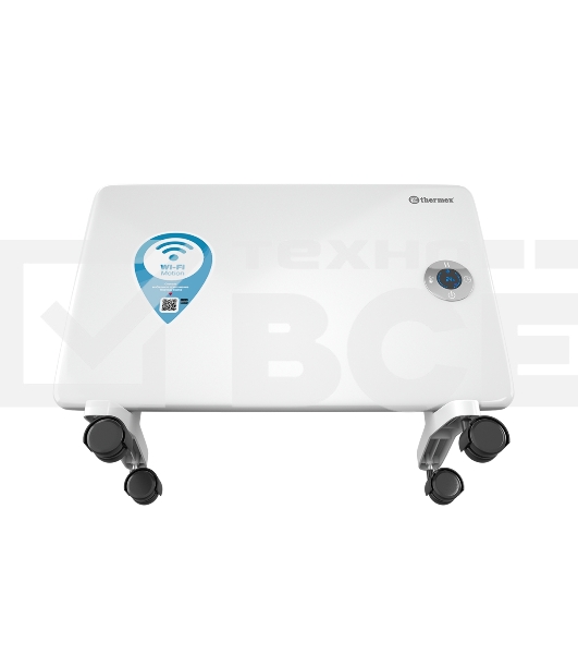 Конвектор Thermex Frame 1000E белый, 1000 Вт, 15 м2, термостат, дисплей, WiFi