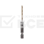 Сверло по металлу Kranz KR-91-5500 2мм Р6М5 ТИТАН шестигранный хвостовик DIN 338 (уп.1шт), фото 1