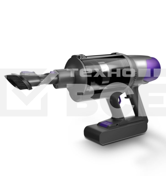 Пылесос вертикальный Centek CT-2572 фиолетовый/черный, питание от аккумулятора, 230 Вт, уборка сухая, пылесборник 1.2 л, работа от АКБ max 90 мин