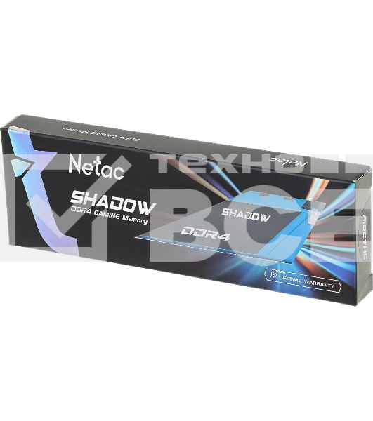 Оперативная память NETAC Shadow, DDR4, 16GB (1x16GB), 3200MHz, CL16, с радиаторами, синий