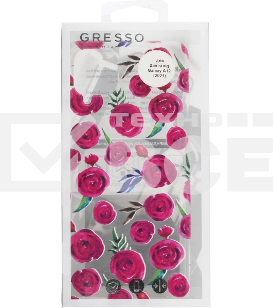 Чехол (клип-кейс) Gresso Air, для Samsung Galaxy A12, прозрачный/рисунок [gr17aaae9264]