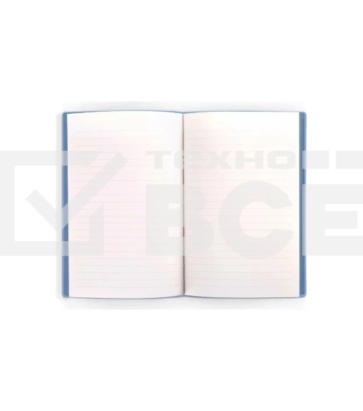 Блокнот Deli 22284BLUE 210х143мм, искусственная кожа, 96л, синий