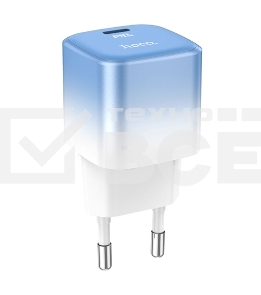 Сетевое зарядное устройство HOCO (6931474769374) C101A 1Type-C PD 20W быстрая зарядка, Blue ice