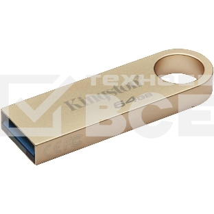 Флешка USB Kingston 64 Gb DataTraveler SE9 DTSE9G3/64 Gb USB 3.0 золотистый