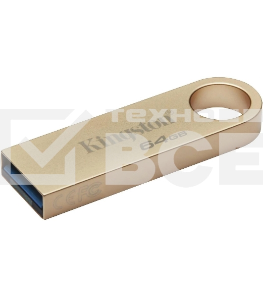 Флешка USB Kingston 64 Gb DataTraveler SE9 DTSE9G3/64 Gb USB 3.0 золотистый