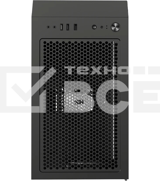 Компьютерный корпус без блока питания PCCOOLER LM300 ARGb BK, Flat Mid Tower, черный, TG, 0.45 SPCC, 1x120мм mATX, mITX 170/330/150мм 2x2.5
