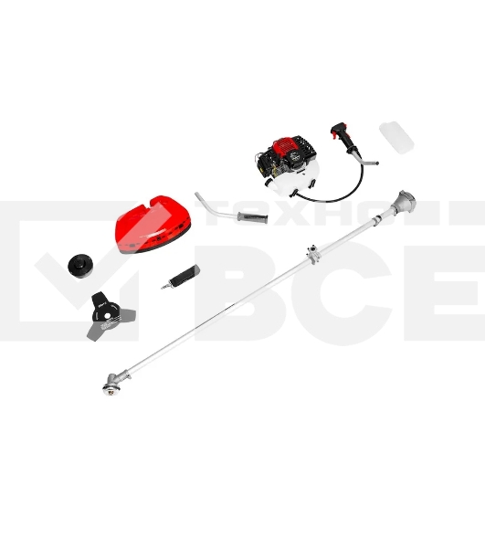 Триммер бензиновый MTX MT-52, 52 см3, неразъемная штанга, состоит из 2 частей