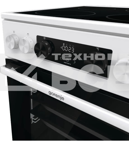 Плита электрическая Gorenje GEC5C42WG белый, конфорок 4 электрических, духовка 70 л, 50 см x 85 см x 59.4 см (без крышки)
