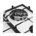 Варочная поверхность Kuppersberg, газ, High-Tech, 60 см, автоматический электроподжиг, газ-контроль, SABAF конфорки, чугунные решетки, WOK конфорка, цвет белое стекло, цвет фурнитуры белый, фото4