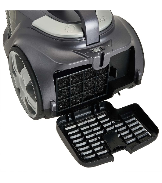 Пылесос Delta DL-0853 серый/фиолетовый, 400/2400 Вт, уборка сухая, пылесборник контейнер 4 л