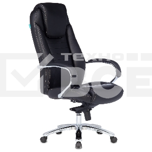 Кресло руководителя Бюрократ T-9923SL/BLACK черный, кожа, крестовина хром