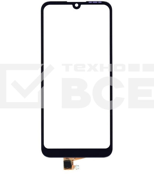 Сенсорное стекло (тачскрин) для Huawei Y6 2019, черное