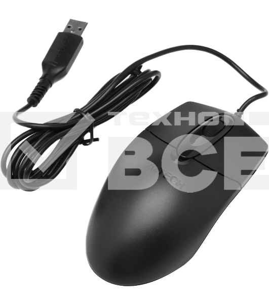 Мышь проводная A4Tech OP-720S черный, 1200 dpi, USB, кнопки - 3