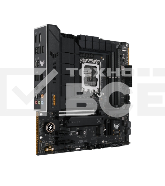 Материнская плата ASUS TUF GAMING B760M-PLUS WIFI II, LGA 1700, Intel B760, 4xDDR5, 4xSATA, 3xM.2, 1xPCIe 5.0 x16, 1xPCIe x4, 1xUSB-A 3.2 Gen 2, 2xUSB-A 3.2 Gen 1, 4xUSB 2.0, 1xUSB-C 3.2 Gen 2x2, 1x2.5Gb LAN, 5x3.5 мм, 7.1, Wi-Fi 6E, Bluetooth 5.3, mATX