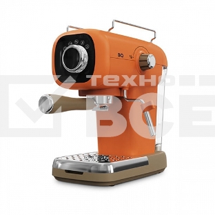 Кофеварка эспрессо BQ CM2003 оранжевый, исп. кофе - молотый, 0.6 л, 1100 Вт, 20 Бар.