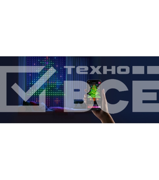 Умная штора-гирлянда Yeelight, 475 ламп, 1,5м x2м / RGBIC+ BLE / YLYDD-0053