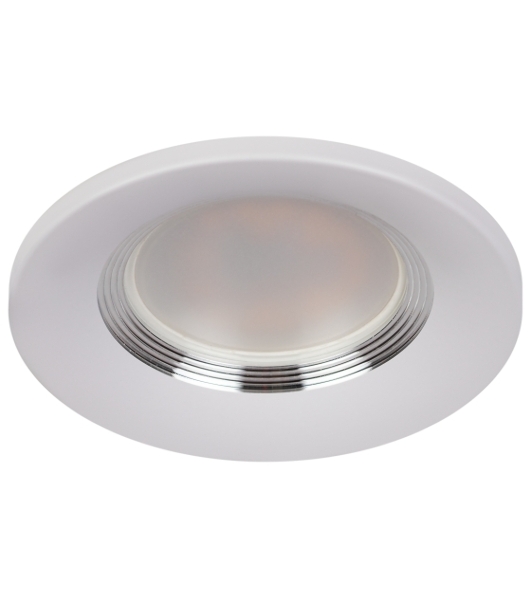 Встраиваемый светильник алюминиевый ЭРА KL107 WH/SL MR16 GU5.3 белый серебро