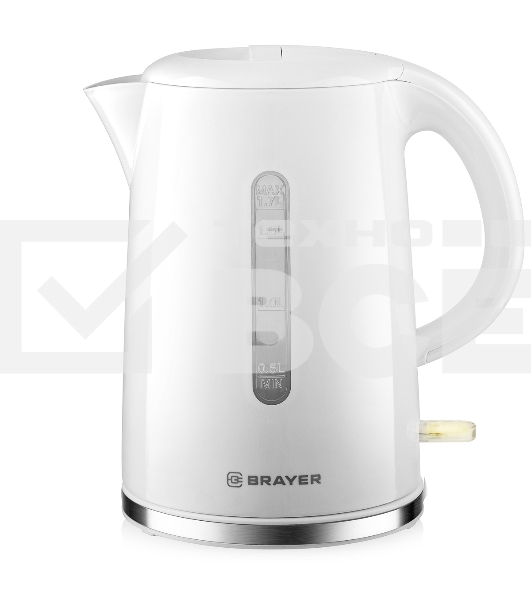 Чайник электрический BRAYER BR6108 1,7 л, 2200 Вт, белый