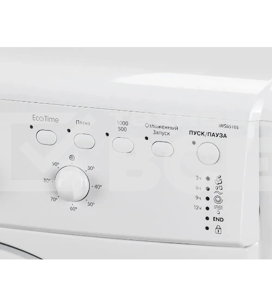 Стиральная машина Indesit IWSB 5105 (CIS) белый, загрузка фронтальная 5 кг, 1000 об/мин., класс: А