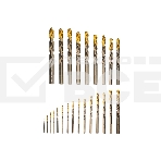 Набор сверл по металлу Denzel 1-13 мм, Р6М5К8-TiN, Golden Tip, 25 шт 723010, фото3