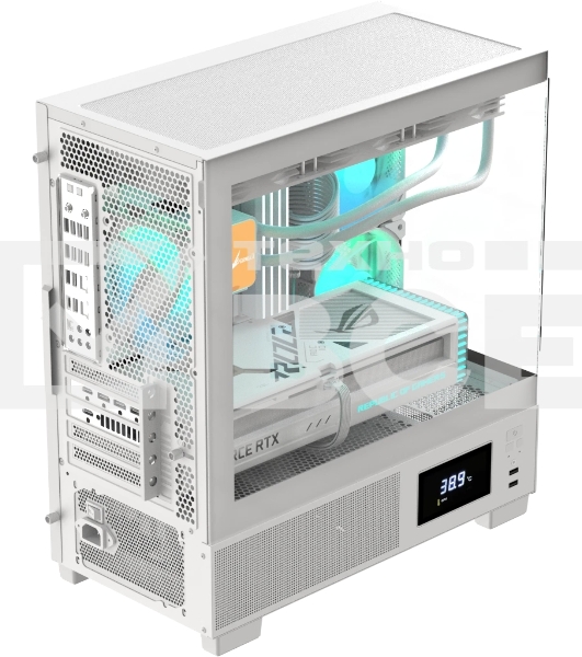 Компьютерный корпус AeroCool / Formula V Line Crystal E1M White, MATX, USB3.0*2, Switch Display Panel