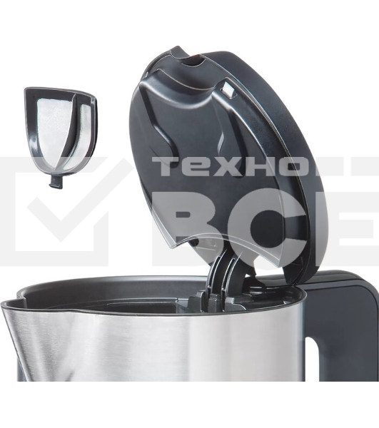 Чайник электрический Bosch TWK8611P 1.5 л, 2400 Вт, белый/серебристый (корпус: нержавеющая сталь)