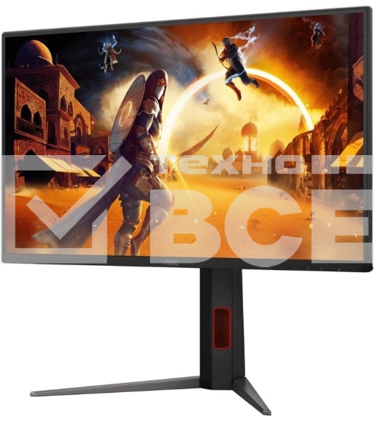Монитор 24.5' AOC 25G4S Fast IPS 1920x1080, 310 Гц, 1 мс, 16:9, 400 кд/м², DP 1.4, 2xHDMI 2.0, DisplayHDR 400, Adaptive-Sync, черный