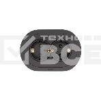 Розетка 2-м LEZARD СП OSEN с заземл. ПБТ, круглая, механизм, черный бархат 744-4200-127B, фото5